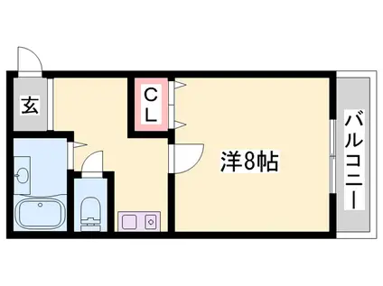 ルーキー東条マンション(1DK/3階)の間取り写真