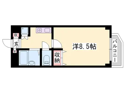 サニープレイス(1K/1階)の間取り写真