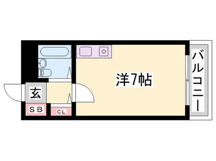 カルム白鷺(ワンルーム/8階)の間取り写真