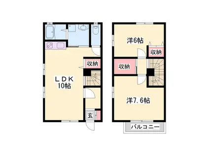 ガーデンハイム(2LDK/1階)の間取り写真