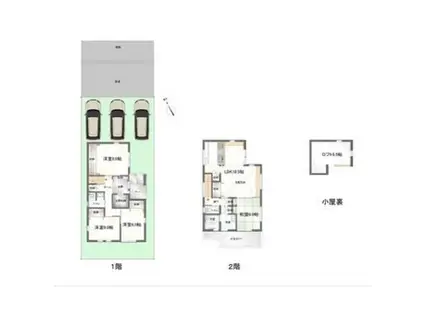 山陽本線 姫路駅 徒歩14分 3階建 築11年(4LDK)の間取り写真