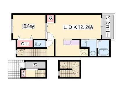 K&Y3(1LDK/3階)の間取り写真