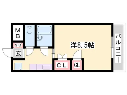 オーキッドコート(1K/3階)の間取り写真