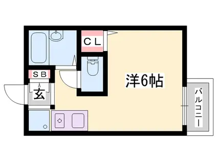 ドーミ東光寺(ワンルーム/2階)の間取り写真