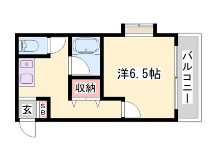 チャイナベル(1K/3階)の間取り写真
