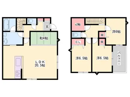 山陽電気鉄道本線 尾上の松駅 徒歩13分 2階建 築1年(3SLDK)の間取り写真