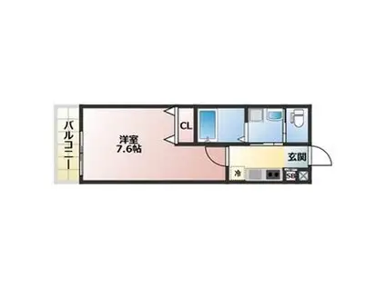 ALEGRIA姫路京口(1K/3階)の間取り写真