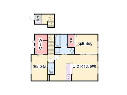 グランボナール(2LDK/2階)の間取り写真