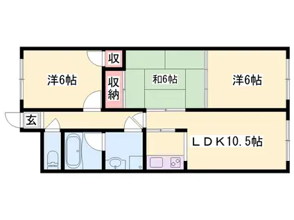 キャロットマンション(3LDK/3階)の間取り写真