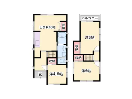 山陽電気鉄道本線 西二見駅 徒歩10分 2階建 築46年(3LDK)の間取り写真