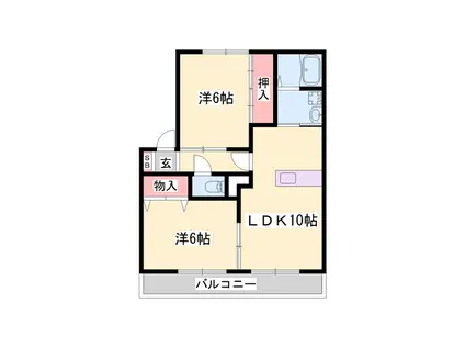 グランシャリオ(2LDK/2階)の間取り写真