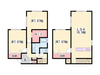 山陽電気鉄道本線 八家駅 徒歩7分 2階建 築17年(3LDK)の間取り写真