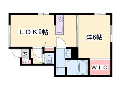 RIN BLOOM(1LDK/1階)の間取り写真