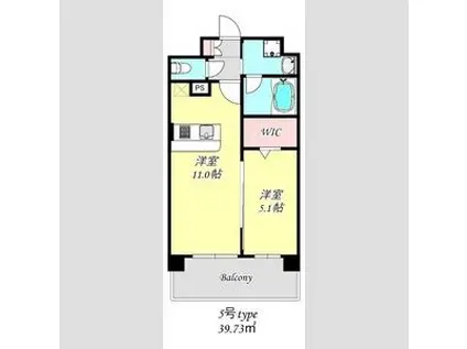 グランネクサス姫路船橋(1LDK/7階)の間取り写真