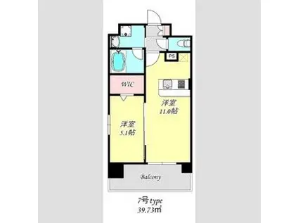 グランネクサス姫路船橋(1LDK/3階)の間取り写真