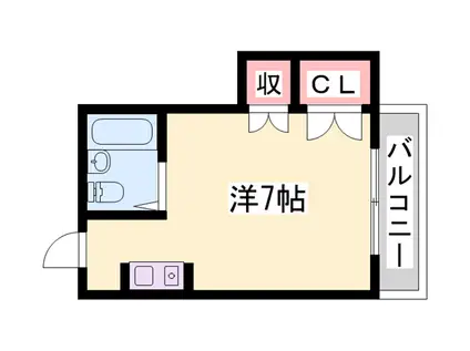 錦アトリオ(ワンルーム/2階)の間取り写真