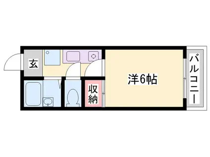 OAFLAT宇佐崎(1K/1階)の間取り写真