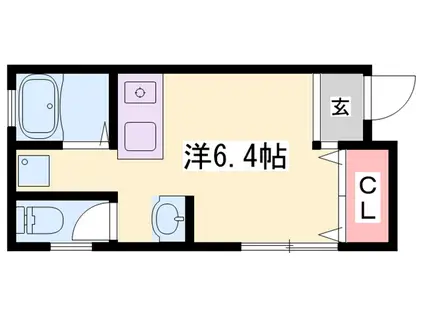 メゾンR(ワンルーム/2階)の間取り写真