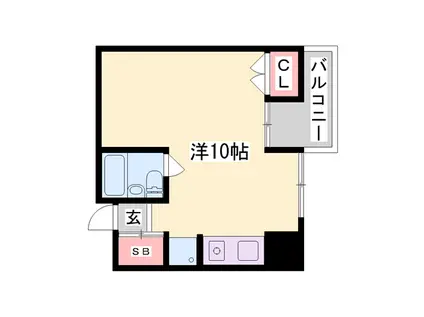 ジュネス姫路1(ワンルーム/7階)の間取り写真