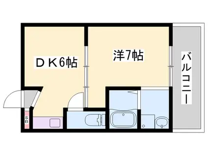 ヴィラナリー相生 1号棟(1DK/4階)の間取り写真