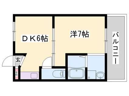 ヴィラナリー相生 1号棟(1DK/3階)の間取り写真