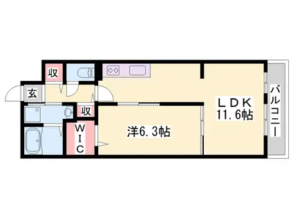 アルファポレールⅡ(1LDK/3階)の間取り写真