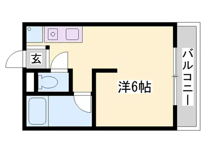 チャイナベル(ワンルーム/3階)の間取り写真