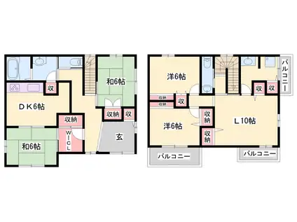 加古川線 社町駅 バス乗車時間：40分 横谷倉庫バス停で下車 徒歩25分 2階建 築22年(4LDK)の間取り写真