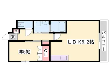 PINE VALLEY弐番館(1LDK/3階)の間取り写真