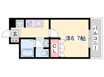 ビクトリー桜町(1K/1階)の間取り写真