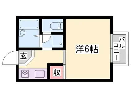 プラネットハウス(1K/2階)の間取り写真