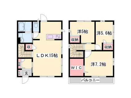 神戸電鉄粟生線 小野駅(兵庫) 徒歩26分 1階建 築21年(3LDK)の間取り写真