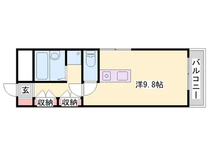 ペシュMOTOSHIO(ワンルーム/2階)の間取り写真