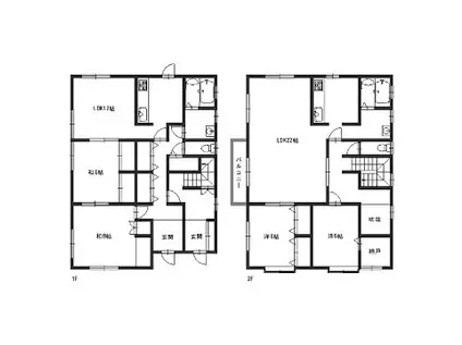 姫新線 余部駅 徒歩43分 2階建 築28年(4SLDK)の間取り写真
