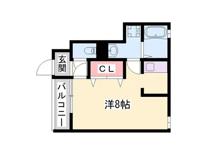 バーン・タイ(1K/1階)の間取り写真