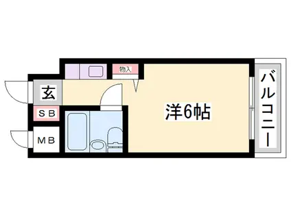 サニーパレス花北(1K/3階)の間取り写真