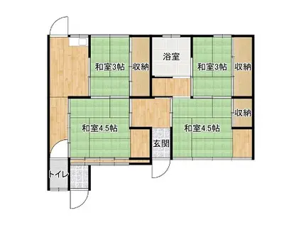 山陽本線 相生駅(兵庫) バス乗車時間：19分 相生港バス停で下車 徒歩4分 2階建 築82年(4K)の間取り写真