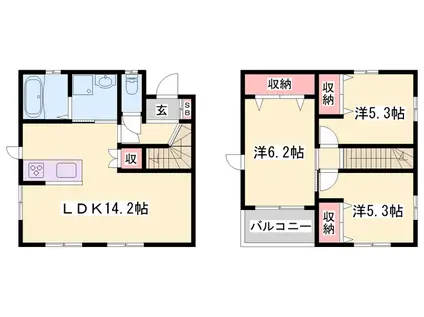 山陽電気鉄道本線 飾磨駅 徒歩12分 2階建 新築(3LDK)の間取り写真