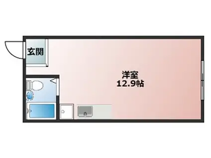 高砂竜山ビル(ワンルーム/2階)の間取り写真