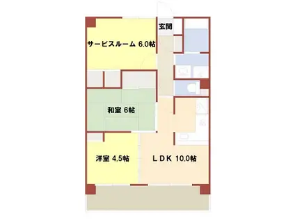 プレステージ東加古川Ⅱ(2SLDK/3階)の間取り写真