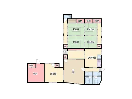 山陽本線 御着駅 徒歩47分 2階建 築36年(5LDK)の間取り写真
