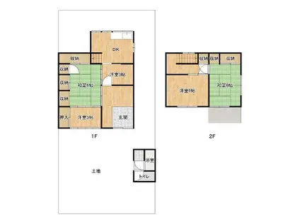 山陽本線 網干駅 徒歩20分 2階建 築54年(5DK)の間取り写真