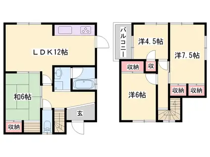 山陽電気鉄道本線 伊保駅 徒歩23分 2階建 築30年(4LDK)の間取り写真