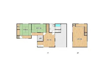 東海道・山陽新幹線 姫路駅 バス乗車時間：25分 御立南口バス停で下車 徒歩6分 1階建 築63年(3LDK)の間取り写真