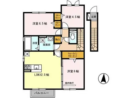 サニーハイツ(3LDK/2階)の間取り写真