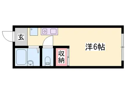 カルム白浜町(ワンルーム/1階)の間取り写真
