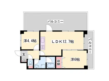 セントポーリアⅠ(2LDK/3階)の間取り写真