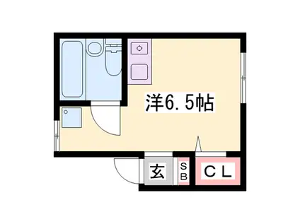 ルミナス(ワンルーム/1階)の間取り写真