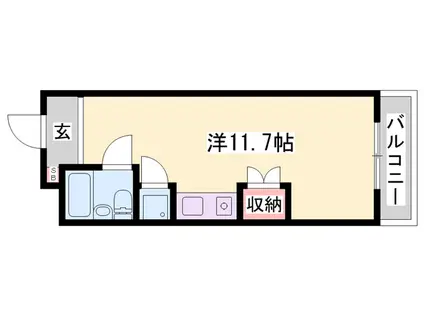 ルークレジデンス加東(ワンルーム/2階)の間取り写真