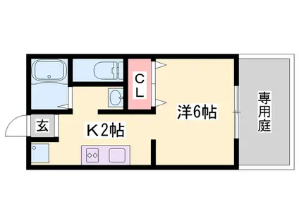 グリーンハイツ(1K/2階)の間取り写真